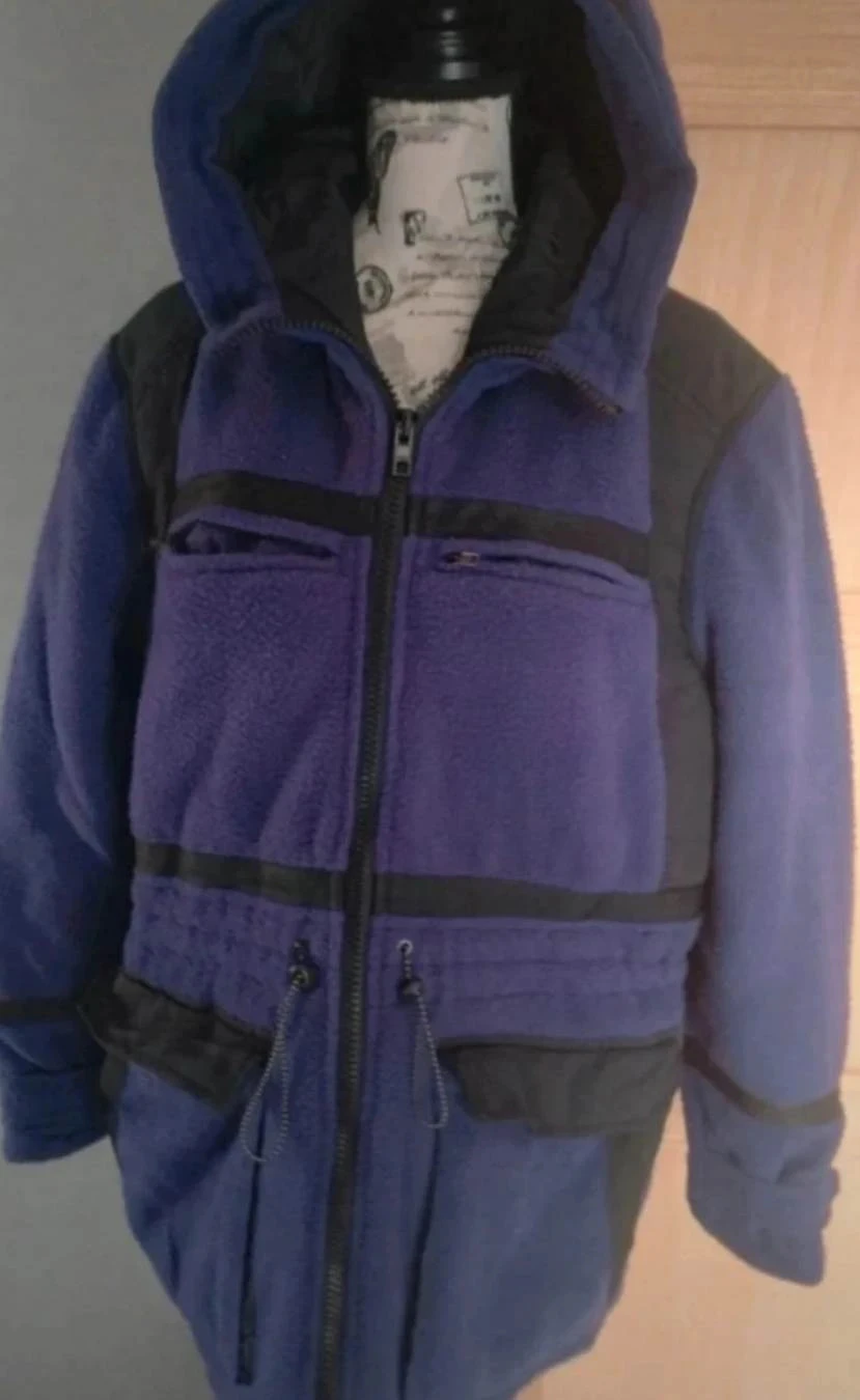 Manteau long molletonné, violet, Asos, T38